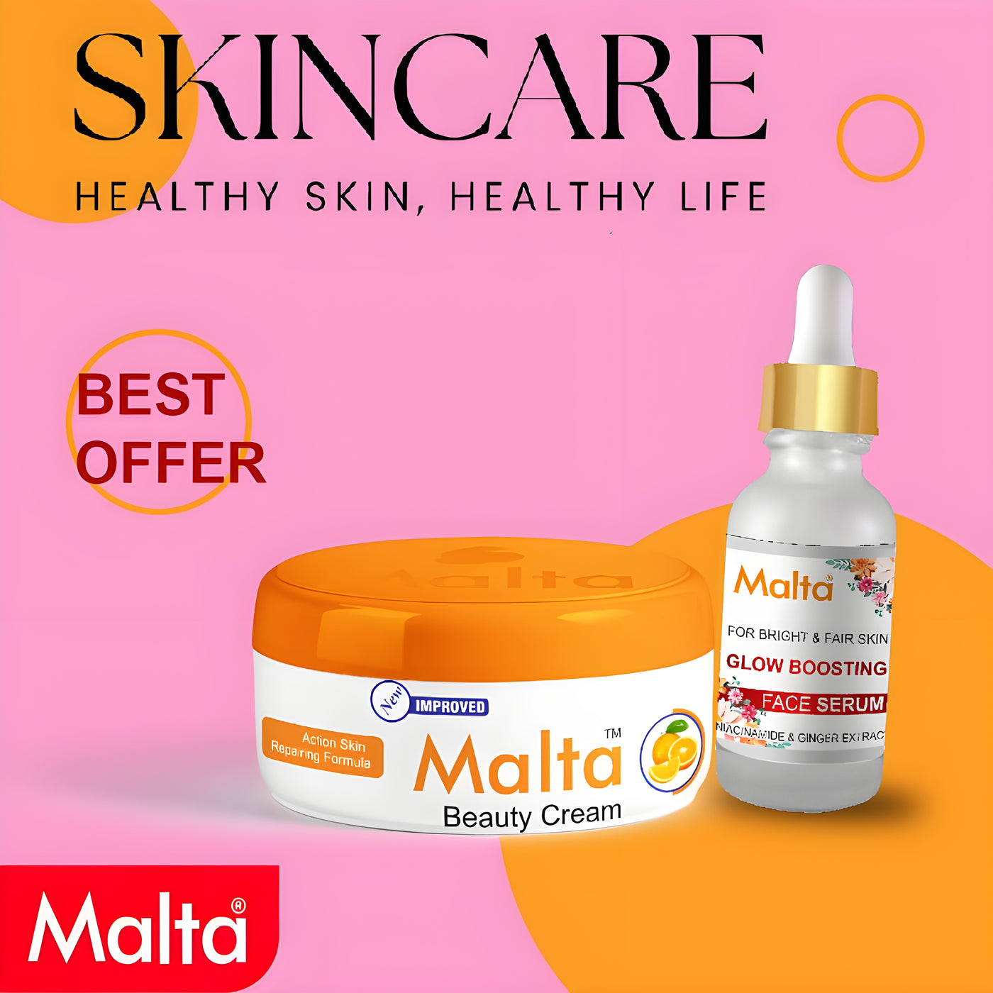 Combo Pack (Malta Beauty Cream + Glow Boosting Serum)